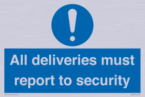 All deliveries must report to security